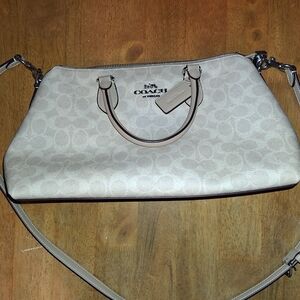 Coach Beige Signature Shoulder Bag